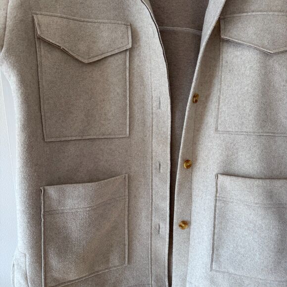 Banana Republic Ladies' Structured 4 Pocket Button Shacket Shirt Jacket Sz Small - Picture 7 of 8